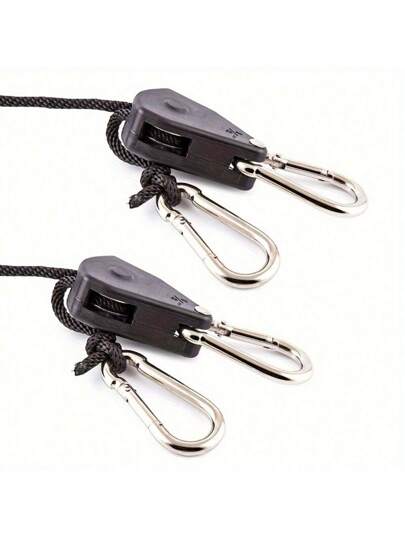 قطعتان طقم تركيب إضاءة قابل للتعديل مع حبال رفع/سحب ولفة والبكرات، أجهزة شد وتعديل مخصصة للخيام الخارجية، تجهيزات متعددة الأغراض وقوية