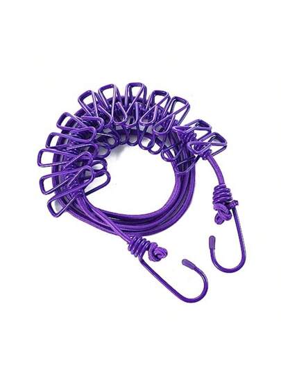 5 قطع من حبل الغسيل المنزلي القابل للسحب والنقال ، حبل غسيل السفر بطول 1.8 متر مع 12 مشبك، مناسب للغسيل والتجفيف الداخلي والخارجي ، اكسسوارات التخييم الخارجي