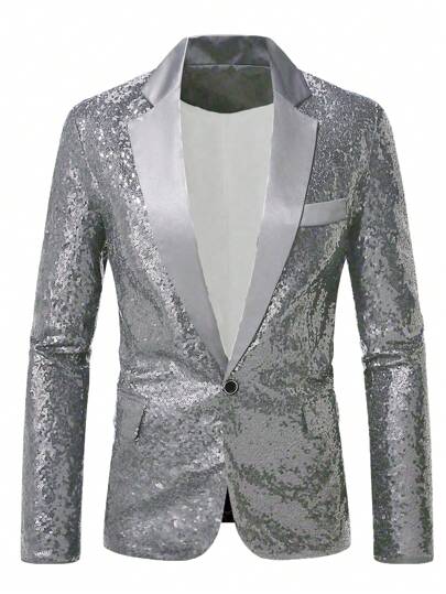 بدلة رجالية مع طبقة من القطيفة اللامعة للبار والنادي الليلي والأداء المسرحي