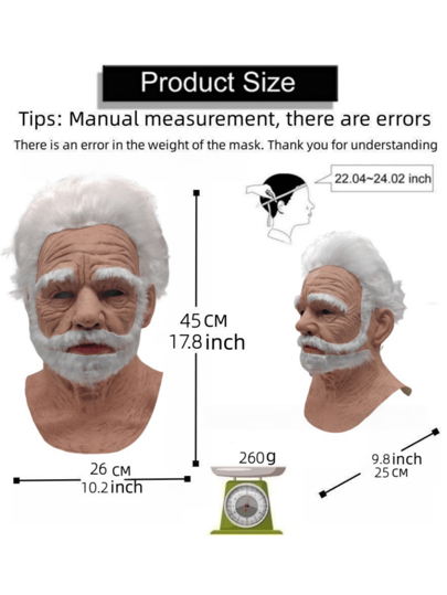 قناع رجل عجوز أصلع واقعي، قناع "والتر وايت" من مسلسل "تحت السيطرة"، قناع لاتكس للبالغين لاحتفالات تنكرية ومهرجانات، (مقاس عام يناسب معظم الأحجام، القطعة المُشحنة ستكون إحدى 10 أقنعة المعروضة في الصورة) [ظاهرة طبيعية لهذا المنتج هي بعض تسرب الألوان أو البق