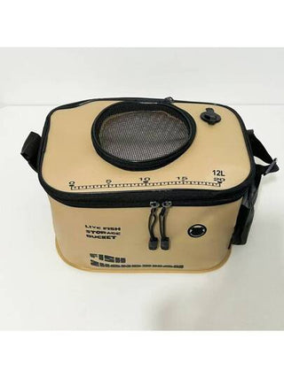 حوض صيد سمك مصنوع من مادة الإيفا، حوض سمك حي، حوض قابل للطي مع حزام الكتف ، أدوات صيد للمحيطات والبحيرات والأنهار