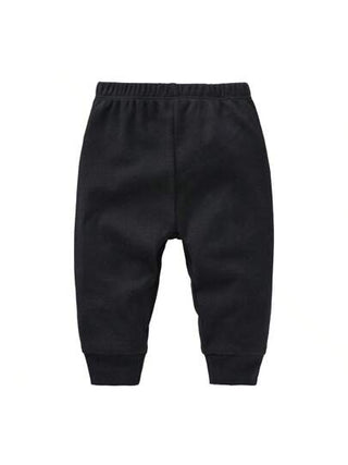 3 قطع بنطال قطني للأطفال الرضع خصر مطاطي أساور المعصم من الطقم