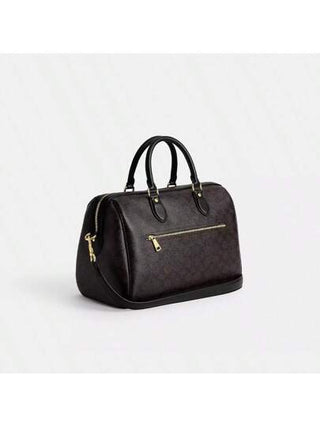 Coach حقيبة يد نسائية من الجلد Rowan 30، حقيبة كتف كبيرة الحجم، محفظة كلاتش للنساء مع سحاب للإغلاق وحزام قابل للإزالة