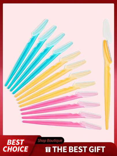 أدوات إزالة شعر الحواجب، ماكينة حلاقة موفرة للشعر بغطاء دقيق، أداة تنظيف البشرة عن طريق التقشير(ألوان عشوائية) للنساء والرجال