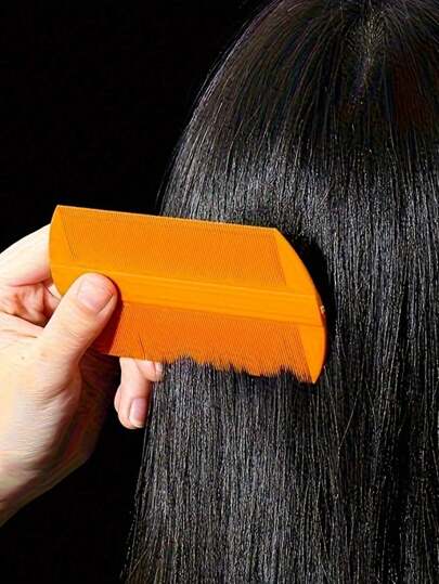 مشط مزدوج الجانب من البامبو للتخلص من القمل - يزيل القشرة والعقد ، أداة تنظيف بأسنان ناعمة ، مشط للتخلص من البيض الصغيرة للقمل في الشعر ، مشط كثيف من البامبو