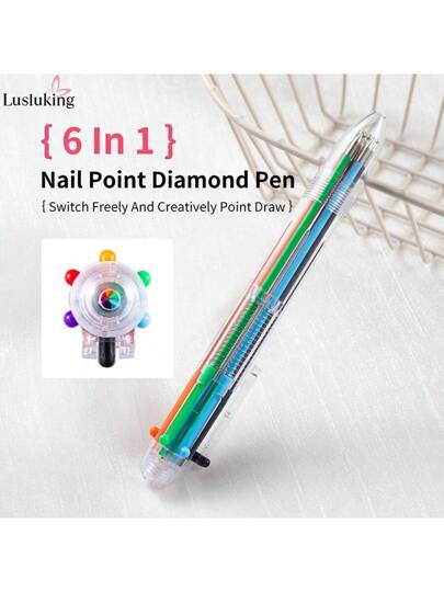 LUSLUKING قلم نقاط متعدد الاستخدامات متعدد الألوان للطلاء بتقنية الرفع الضاغط