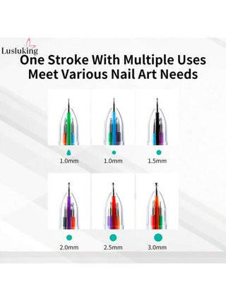 LUSLUKING قلم نقاط متعدد الاستخدامات متعدد الألوان للطلاء بتقنية الرفع الضاغط