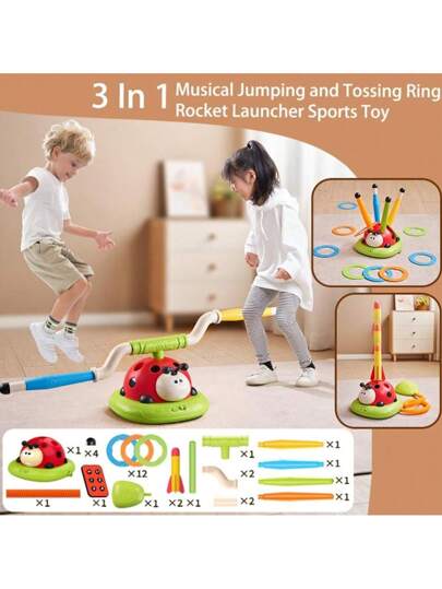 لعبة تدريب 3 في 1 على شكل سوسة ، هدية للأطفال ، لعبة تفاعلية للعائلة للاستخدام الخارجي لتحسين التوازن والتركيز