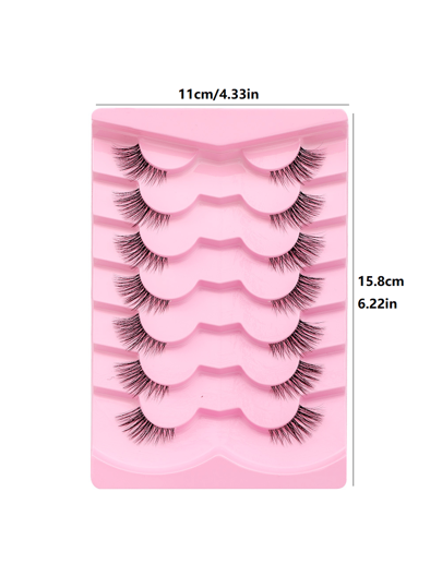 10 أزواج من رموش عين القطة الطبيعية ال- Heye الزائفة، بطول 2.2 مم، أداة مكياج رموش ممتدة وفروية مستعارة من الصوف الزائف، رموش شفافة عين القطة طبيعية طويلة مجسمة وكثيفة