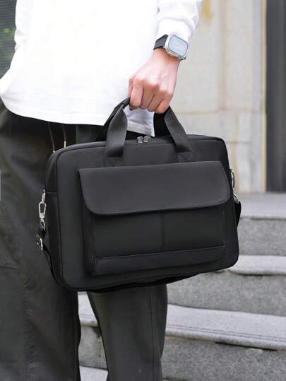 حقيبة رجالية أنيقة جديدة من قماش عالي الجودة، بحيز سعة كبيرة، حقيبة رسول متعددة الوظائف، بتصميم بسيط وأنيق، متعددة الاستخدامات للمكتب والتنقل