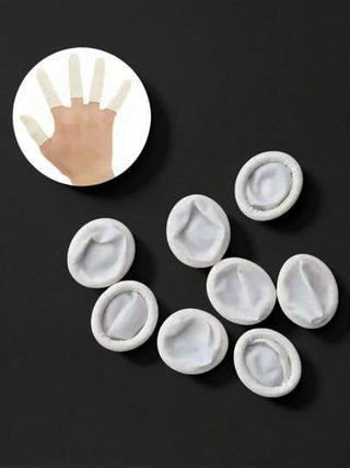 مستلزمات فن الأظافر أغطية أصابع من اللاتكس قابلة للتخلص منها حوالي 150 قطعة في العبوة، أبيض، أدوات مساعدة لفن الأظافر