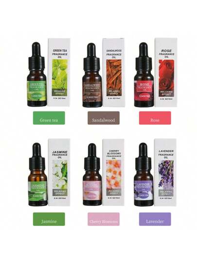 6 قطع موزع زيوت أساسية، شموع معطرة، موقد بخور العطور، حجر البخور، مرطب الهواء، للاستخدام المنزلي والسيارة، وزيوت أساسية لتعبئة