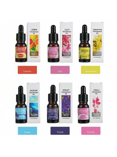 6 قطع موزع زيوت أساسية، شموع معطرة، موقد بخور العطور، حجر البخور، مرطب الهواء، للاستخدام المنزلي والسيارة، وزيوت أساسية لتعبئة