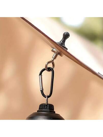 خطاف خيمة خارجي قوي بمغناطيس أسود، خطاف مغناطيسي، خطاف خفيف الوزن للتخييم في الهواء الطلق، إكسسوار تخييم أساسي