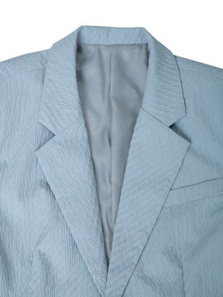 Manfinity Mode بدلة كاجوال رجالية من السترة والشورت ذات لون واحد، مناسبة للصيف