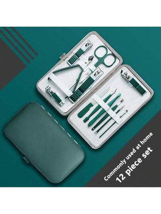 18/12/10/7 قطعة مجموعة مشبك الأظافر الربيعي الجديد من الستانلس ستيل ، طقم أدوات العناية مع علبة محمولة، أداة فن المانيكير