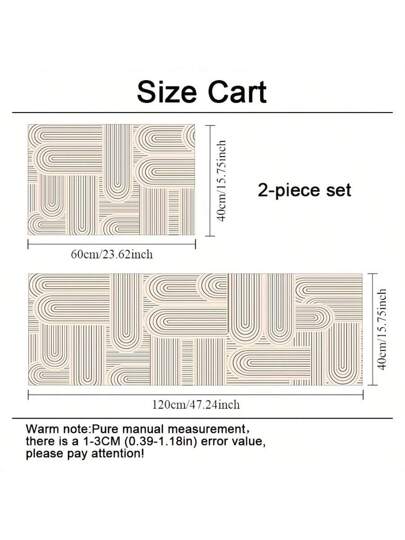 حصيرة مطبخ سريعة الجفاف وغير انزلاقية مصنوعة من طين الرواسب الكرادسية، مناسبة للمطابخ والحمامات وغرف الغسيل والمداخل ومناطق الجمنازيوم - تصميم منحني
