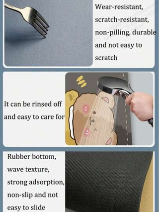 حصيرة مطبخ سريعة الجفاف وغير انزلاقية مصنوعة من طين الرواسب الكرادسية، مناسبة للمطابخ والحمامات وغرف الغسيل والمداخل ومناطق الجمنازيوم - تصميم منحني