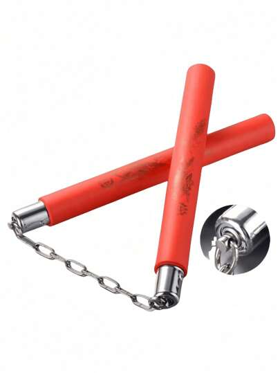 1 قطعة من نونشاكو التنين الرغوي، مناسب لممارسة تايكواندو للمبتدئين، نونشاكو مزدوج من الرغوة، عصي تمرين تايكواندو، عصي لياقة بدنية للدفاع عن النفس