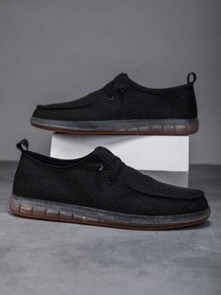 احذية رجالي كبيرة الحجم سهلة الارتداء بكعب مطاطي مضاد للانزلاق ، قماش ناعم من أعلى ، أحذية كاجوال مناسبة للإرتداء اليومي والإجازات | تطريز زخرفي | جلد اصطناعي ، أحذية رسمية