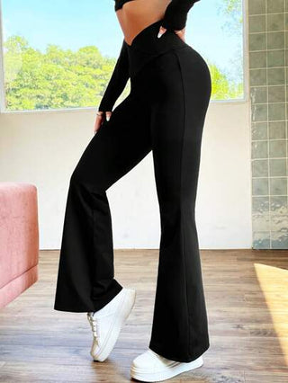 EZwear بنطلون ساق جرس مع خصر متداخل ، ملابس رمضان