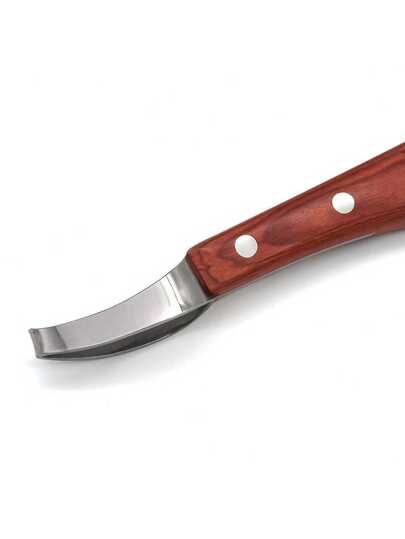 سكين حافر الخيل المحترف، من الفولاذ المقاوم للصدأ، مع مقبض خشبي إرجونوميكي، مثالي لتقليم وعناية حوافر الخيول، أداة بيطرية لصيانة حوافر الخيول