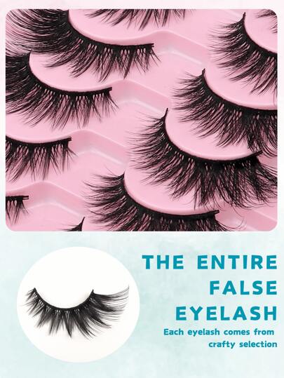 10 أزواج رموش منك ثلاثية الأبعاد عالية الجودة - شاملة ، صادمة ، وطبيعية المظهر ، رموش سميكة جدًا بلف حرف D ، رموش ثلاثية الأبعاد للعين القطّية بطول 6-18 مم مصنوعة يدويًا ، مناسبة للمبتدئين ، مثالية كهدايا لرأس السنة والكريسماس