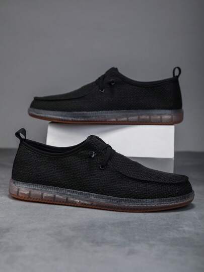 أحذية رجالية كاجوال وأنيقة بدون كعب قابلة للارتداء بسهولة، عملية للارتداء في المكتب والحياة اليومية، مصنوعة من أقمشة تنفس علوية ودواسة من البي في سي، بطانة داخلية قماشية مريحة، مناسبة للربيع والصيف والخريف، مريحة وقوية