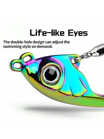 طعم هزاز معدني للصيد 7جرام 10جرام 15جرام مع دوران ونقرات ووبلر غاطس طعم قاسي مع بريق لصيد البلطي والسمك المسطح والشرشر