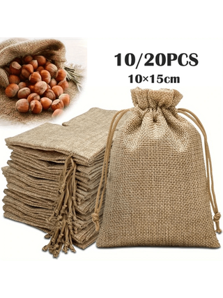 10/20 طقم أكياس هدايا من كتان عالي الجودة، أكياس هدايا قابلة لإعادة الاستخدام بمقاس 4 * 6 بوصة، أكياس كتان، هدايا زفاف، تخزين مستحضرات التجميل والمجوهرات، أكياس حلوى، أكياس مجوهرات الحفلات، عيد الحب، أكياس اشغال يدوية، عيد الميلاد