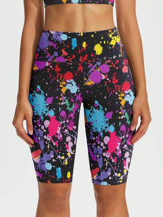 قطعة واحدة سراويل تدريب متنفس للنساء، طباعة رقمية، مرنة للتطبيقات اليوغا والتدريب، خصر مشد ورفع مؤخرة، مناسبة للجيم والركض والملاكمة والقوة والتدريب اللياقة البدنية، سميكة بشكل عادي، جافة بسرعة، للرياضات الخارجية اليومية