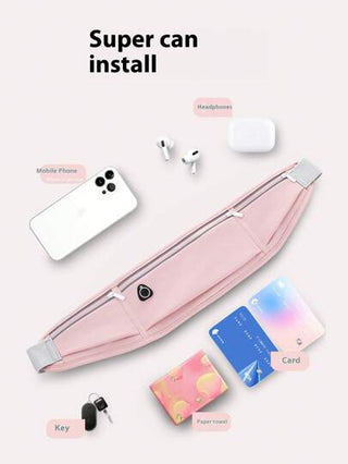 حزام رياضي محترف للجري - ذو سحاب آمن إغلاق قابل للتعديل، مناسب للجيم والتنزه والأنشطة الخارجية - جيب مخفي للهاتف للرجال والنساء ، حقيبة خصر أنيقة | حزام كتف قابل للتعديل ، حقيبة لياقة