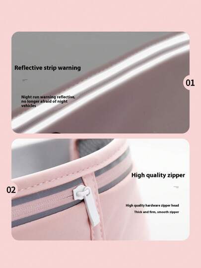 حزام رياضي محترف للجري - ذو سحاب آمن إغلاق قابل للتعديل، مناسب للجيم والتنزه والأنشطة الخارجية - جيب مخفي للهاتف للرجال والنساء ، حقيبة خصر أنيقة | حزام كتف قابل للتعديل ، حقيبة لياقة