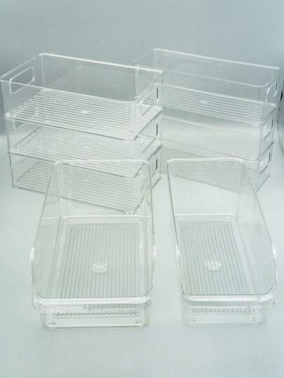 3 قطع/2 قطع/1 قطعة صناديق تخزين للثلاجة، صناديق خضراوات وبيض بطراز الدرج للحفاظ على الطراوة، حاويات تخزين شفافة للفاكهة والمشروبات، صندوق منظم كبير السعة للثلاجة، رف مطبخ قابل لإعادة الاستخدام