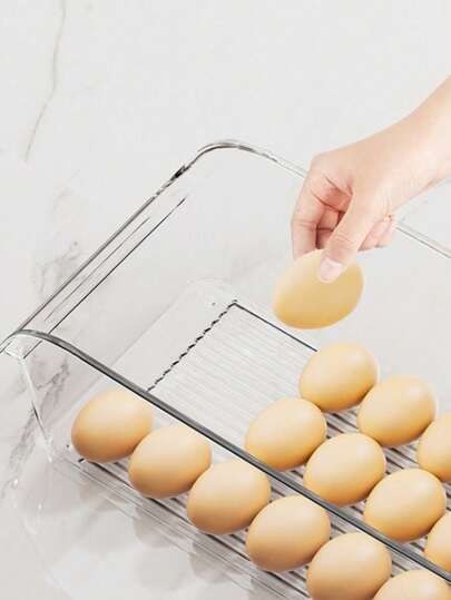 3 قطع/2 قطع/1 قطعة صناديق تخزين للثلاجة، صناديق خضراوات وبيض بطراز الدرج للحفاظ على الطراوة، حاويات تخزين شفافة للفاكهة والمشروبات، صندوق منظم كبير السعة للثلاجة، رف مطبخ قابل لإعادة الاستخدام