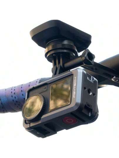 دعامة لتركيب الحاسب الإلكتروني للدراجة بدون ثقب، وصلة تركيب مدمجة على مقود الدراجة لكاميرا التصوير الرياضية والأضواء والحاسب الإلكتروني للدراجة وإكسسوارات الدراجات