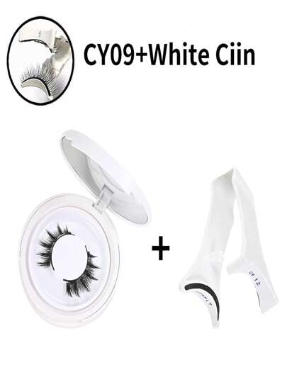 رموش صناعية مغناطيسية للمكياج الطبيعي - زوج قابل لإعادة الاستخدام، بدون حاجة لغراء، رقيقة جدًا وناعمة، قابلة للتقليم، مناسبة للعيون الحساسة، XCY09