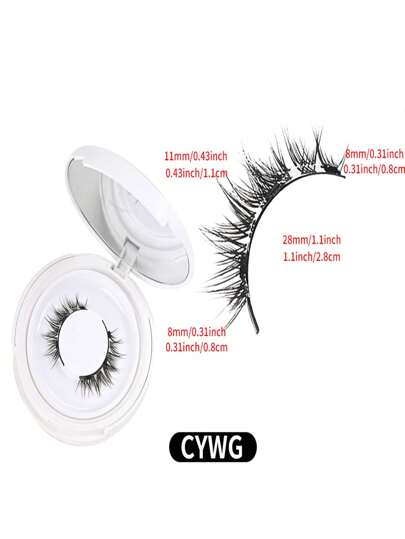 زوج رموش مغناطيسية زائفة، مظهر طبيعي للمكياج، قابلة لإعادة الاستخدام بدون صمغ، شديدة الرفرفة والكثافة، قابلة للتخصيص بالطول، مناسبة للعيون الحساسة