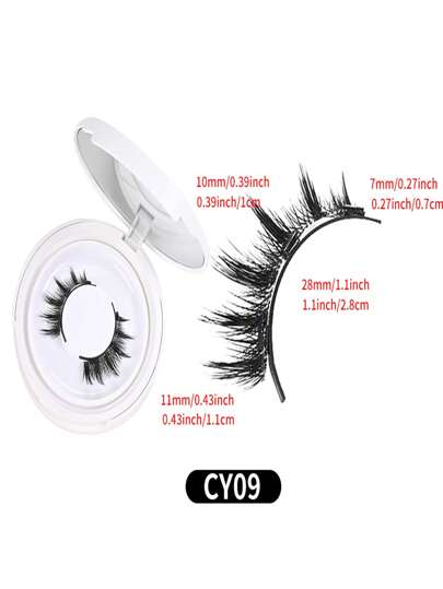 رموش صناعية مغناطيسية للمكياج الطبيعي - زوج قابل لإعادة الاستخدام، بدون حاجة لغراء، رقيقة جدًا وناعمة، قابلة للتقليم، مناسبة للعيون الحساسة، XCY09