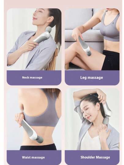 مدلك كهربائي محمول، مدلك العضلات، لعمق الأنسجة، للرجال والنساء، جهاز مساج بالاهتزازات العالية التردد لاسترخاء العضلات، يعمل ببطارية ليثيوم قابلة للشحن، بحجم مناسب للسفر، فائق الراحة