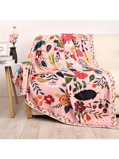 قطعة واحدة من البطانية المطبوعة بطباعة زهرية عتيقة، ناعمة وجميلة وتدفئة، مناسبة للأريكة والسرير والسيارة والمكتب والكرسي، بطانية ناعمة مثالية كهدية ديكور منزلي، صديق في جميع المناسبات وهدية لأعياد الميلاد والذكرى السنوية