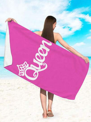 منشفة شاطئ ملكية قطعة واحدة ، مصممة بشخصية وأناقة ، من ألياف فائقة النعومة وجفاف سريع وامتصاص عالي ، منشفة شاطئ متعددة الاستخدامات للرياضات الخارجية والسباحة واليوغا واللياقة البدنية والتخييم والحمام ، هدية أساسية لرحلات الشاطئ