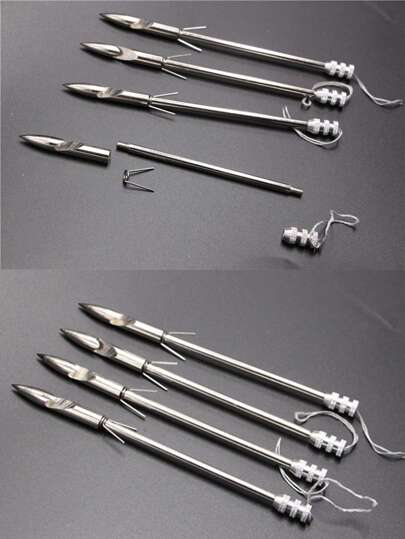 3/6/9 قطع أدوات صيد من الفولاذ المقاوم للصدأ، قطع لونش رصاص الصيد، سهام سمك، اكسسوارات صيد وصيد، مناسبة كهدايا عيد ميلاد أو أعياد للأصدقاء والعائلة