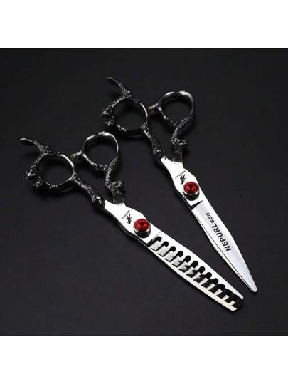 مقص قص شعر على شكل سيف ذو مقبض على شكل تنين 6 بوصة، من نوع نابوزين | مقص حلاقة من الصالون | صلب ألماني 1.4116 | حرفية 30 سنة | أداة تجميل معتمدة من FDA | مقبض قابل للانزلاق | أفضل بائع عبر الحدود ، توصيل سريع | مقصات قص شعر CNC المسطحة المحترفة لقص...