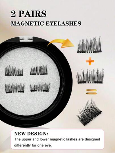 1 زوج من الرموش المغناطيسية، بدون حاجة لاستخدام الغراء، إعادة الاستخدام، مناسبة للمبتدئين، توفير الوقت وسهلة التطبيق، تناسب مناسبات الهالوين والمواعيد والحفلات والمزيد، موديل: HPD08