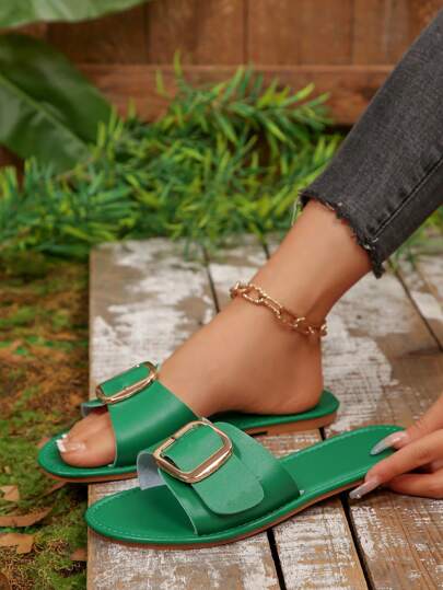 صندل شرائح كبير السطح ذو رؤوس مربعة مريح بطبعة زهرية كبيرة لحجم إضافي، أنيق وبسيط على طراز أوروبي وأمريكي، أحذية صيفية للاستخدام اليومي والشاطئ