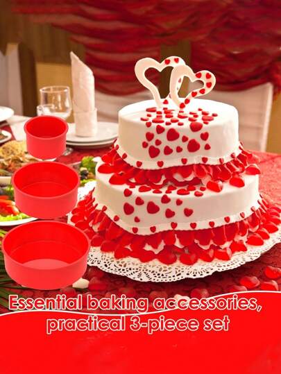 SHEIN مجموعة 3 أو 1 قالب كيك من السيليكون غير لاصق مقاوم للحرارة قابل للطي، قوالب ورقية متنوعة الأحجام لكب كيك، قالب خبز قابل لإعادة الاستخدام مناسب لعمل المافن والكيك النمط والشيز كيك وكيك الحلوى المهلبية،اكسسوارات الفرن، أدوات الخبز، أدوات مطبخ صغيرة