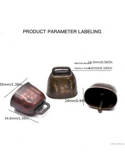 جرس فلاحي قديم مصنوع من الحديد باللون البرونزي صوت عالي ونقي لتعليقه على خيول الرعي والأغنام والأبقار، هذا مبارك عيد الأضحى