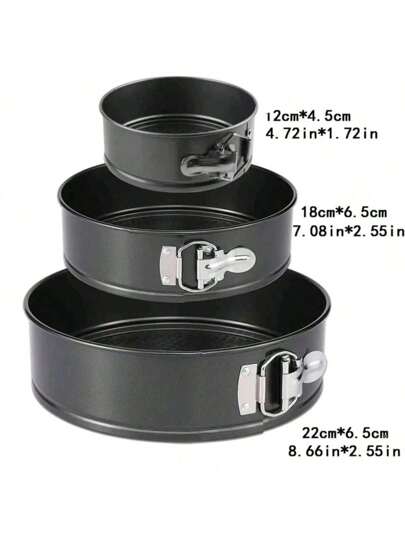 1/3 قطع صينية كعكة عيد الميلاد قاعدة قابلة للإزالة من الصلب الكربوني السميك ، صينية خبز غير لاصقة مع مشابك ، صينية خبز متعددة الإستخدامات