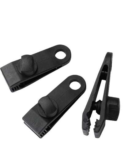 10 قطع مشابك قماش مقاومة للماء - مشابك مظلة قوية مقاومة للرياح - أكسسوارات مشبك خيمة للتخييم، قماش مقاوم للماء، مقطورة، مشبك خيمة، مشابك مظلة خارجية، مشابك بلاستيك ثابتة، ملحقات بلاستيكية، مشابك خيمة معززة، مشابك مقاومة للرياح، مشابك قماش مقاومة للماء للت